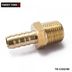 TANSKY - 1/2" Hose Barb x 1/2 MIP Brass Hose Barb x Male Pipe Thread NPT, MIP Fitting Fuel Water For BMW VW AUDI TK-CGQ190