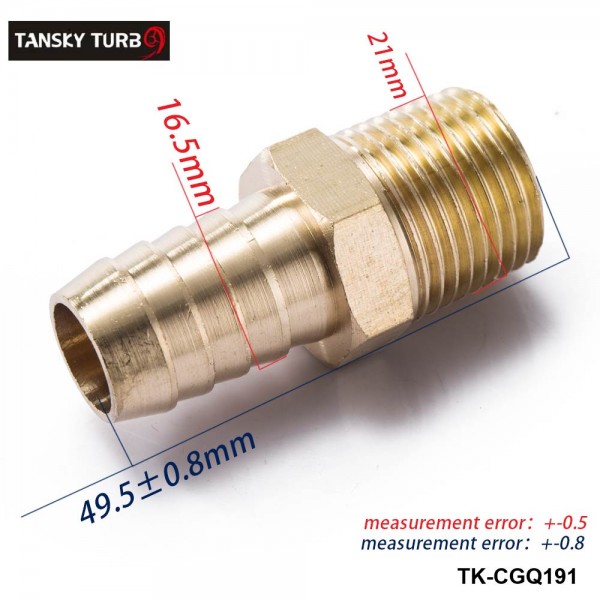 TANSKY -Brass 1/2" MNPT X 5/8" Hose Barb Fitting For BMW VW AUDI Vacuum Line/Fuel Pump/Oil Cooler TK-CGQ191 TANSKY -Brass 1/2" MNPT X 5/8" Hose Barb Fitting For BMW VW AUDI Vacuum Line/Fuel Pump/Oil Cooler TK-CGQ191