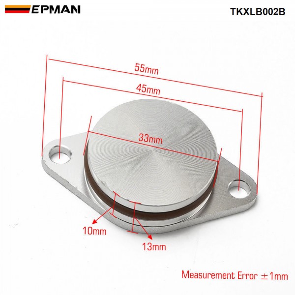 EPMAN 1 x 33mm Aluminium Swirl Flap Removal Replacement Blanks Blanking Bung For BMW X3 E83 Diesel Intake Manifold TKXLB002B