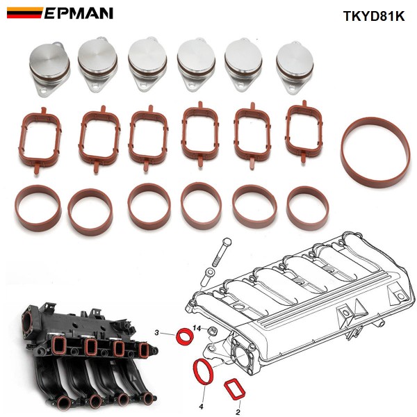 EPMAN 6 x 33MM Diesel Swirl Flap Blanks Repair Delete Kit Flaps Gasket For BMW Previous M57 TKYD81K EPMAN 6 x 33MM Diesel Swirl Flap Blanks Repair Delete Kit Flaps Gasket For BMW Previous M57 TKYD81K