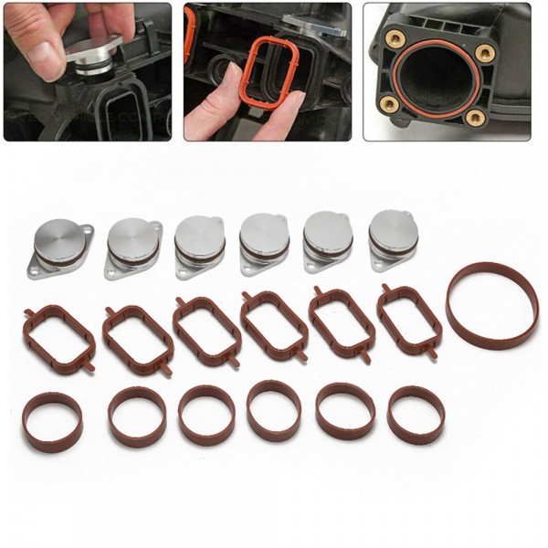 EPMAN 6 x 33MM Diesel Swirl Flap Blanks Repair Delete Kit Flaps Gasket For BMW Previous M57 TKYD81K