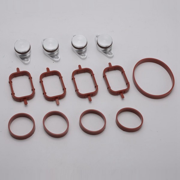 EPMAN 4 x 22mm Aluminium Swirl Flap Removal Repair Kit With Intake Manifold Gasket For BMW 320d 330d 520d 525d 530d TKYD82K