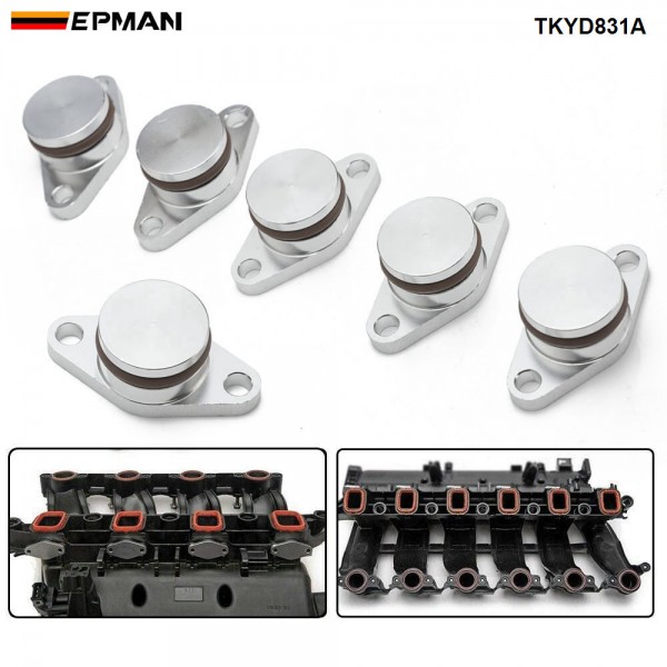EPMAN 6 x 22mm Aluminium Swirl Flap Removal Repair Kit W Gaskets For BMW E46 E39 E90 E39 / E60 / E61 Intake Manifold TKYD831A EPMAN 6 x 22mm Aluminium Swirl Flap Removal Repair Kit W Gaskets For BMW E46 E39 E90 E39 / E60 / E61 Intake Manifold TKYD831A