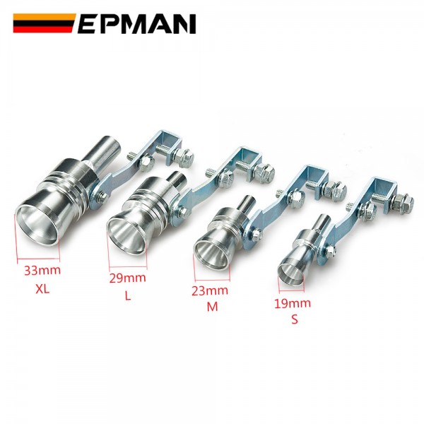 EPMAN 1PC Universal Car Turbo Sound Whistle Muffler Exhaust Pipe Blow off Vale BOV Simulator Whistler Size S/M/L/XL EPMAN 1PC Universal Car Turbo Sound Whistle Muffler Exhaust Pipe Blow off Vale BOV Simulator Whistler Size S/M/L/XL