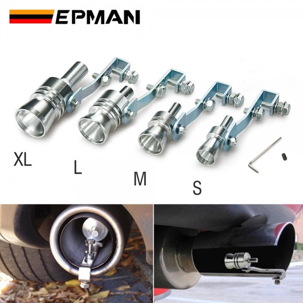 EPMAN 1PC Universal Car Turbo Sound Whistle Muffler Exhaust Pipe Blow off Vale BOV Simulator Whistler Size S/M/L/XL 