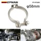 EPMAN Exhaust V Clamp, Turbine V-Clamp 58mm Replacement For TD02, TD025, TD03 Turbocharger Car Accessories EP-HFQ058 EPMAN Exhaust V Clamp, Turbine V-Clamp 58mm Replacement For TD02, TD025, TD03 Turbocharger Car Accessories EP-HFQ058