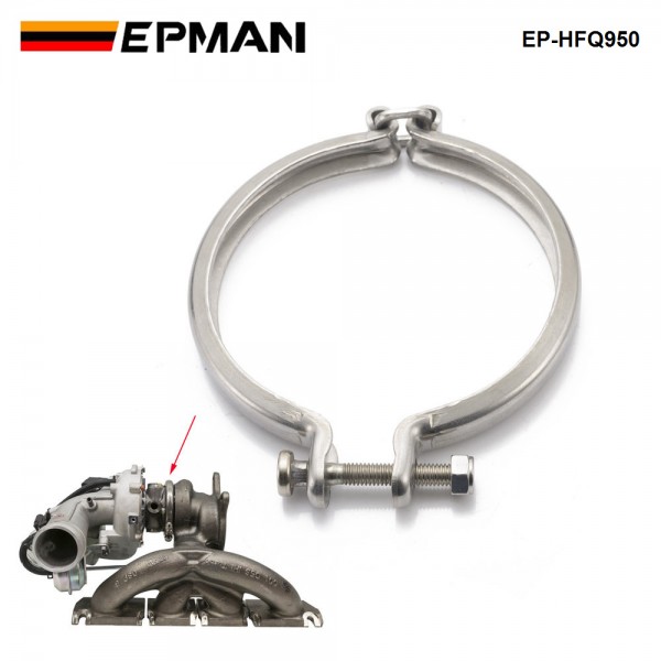 EPMAN Turbocharger Turbine Exhaust Stainless Steel Clamp V-Band CHRA Turbo Flange 95mm Flange for Toyota CT26 CT20 EP-HFQ950 EPMAN Turbocharger Turbine Exhaust Stainless Steel Clamp V-Band CHRA Turbo Flange 95mm Flange for Toyota CT26 CT20 EP-HFQ950