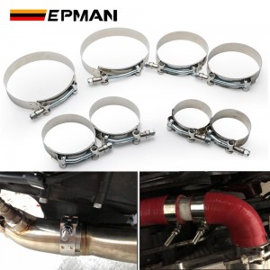 EPMAN 1Pair/Set 31mm-166mm Stainless Steel Silicone Turbo Hose Coupler T Bolt Super Clamps For 1.25",1.5",1.75",2.0",2.25",2.5",2.75",3.0",3.5",4",4.5",5",6"  Silicone Hose