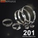 EPMAN 100PCS/LOT Screw Worm Drive Hose Clamp 201 Stainless Steel Hose Hoop Pipe Clamp Clip