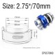 70(±1)mm (2.75inch) +$2.00