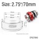 70(±1)mm (2.75inch) +$2.00