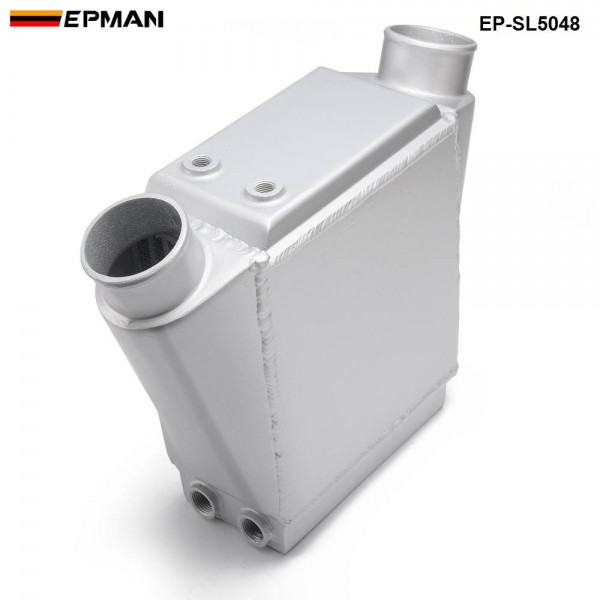 EPMAN Universal Aluminum 15" x 11" x 4.5" Bar & Plate Front Mount Water-To-Air Intercooler Inlet/Outlet: 2.5" EP-SL5048