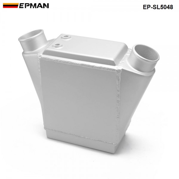 EPMAN Universal Aluminum 15" x 11" x 4.5" Bar & Plate Front Mount Water-To-Air Intercooler Inlet/Outlet: 2.5" EP-SL5048