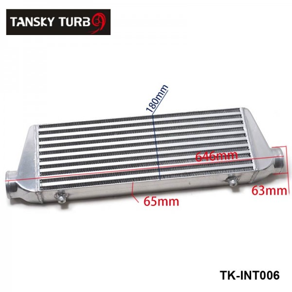 TANSKY - 500x180x65mm UNIVERSAL FRONT MOUNT TURBO INTERCOOLER For Honda Civic Nissan Toyota TK-INT006