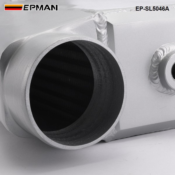 EPMAN Universal Aluminum Bar & Plate Front Mount Water-To-Air Intercooler Inlet/Oulet 3.5" Core: 250 X 220 X 115mm EP-SL5046A