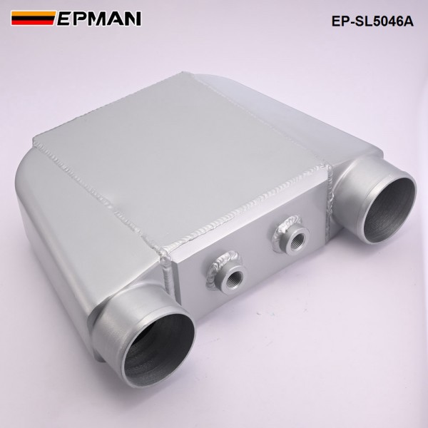 EPMAN Universal Aluminum Bar & Plate Front Mount Water-To-Air Intercooler Inlet/Oulet 3.5" Core: 250 X 220 X 115mm EP-SL5046A