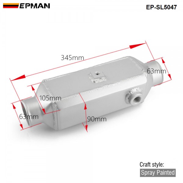 Tansky-Universal Light Weight Aluminum Bar and Plate Turbo Front-Mount Water to Air Intercooler EP-SL5047