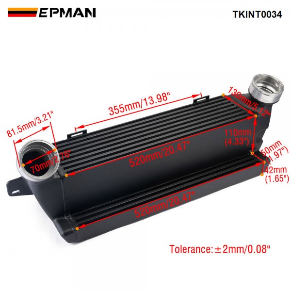 EPMAN Turbo Diesel Intercooler Kit Fits BMW E90/E91/E92/E93 (2005-2013) - Track & high-performance street Use TKINT0034 EPMAN Turbo Diesel Intercooler Kit Fits BMW E90/E91/E92/E93 (2005-2013) - Track & high-performance street Use TKINT0034