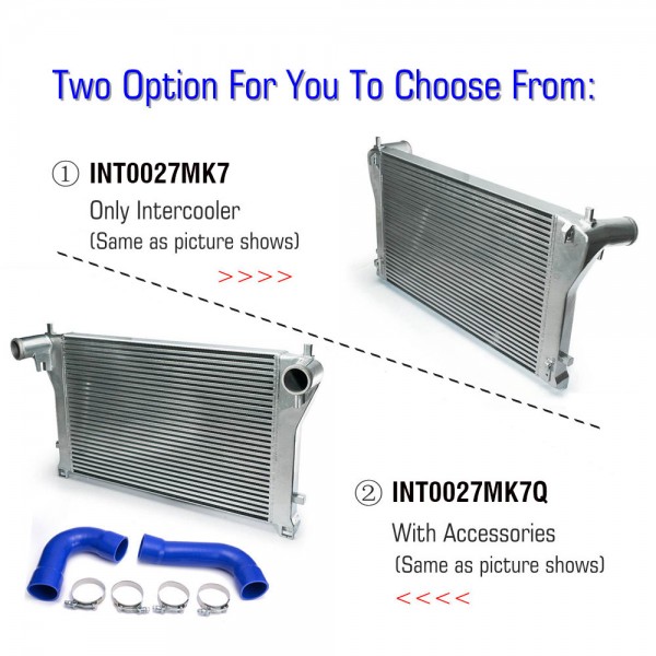 EPMAN Aluminum Bolt On Intercooler Kit With Pipe For Audi A3/S3/For VW Golf R MK7 EA888 1.8T 2.0T TSI EPMAN Aluminum Bolt On Intercooler Kit With Pipe For Audi A3/S3/For VW Golf R MK7 EA888 1.8T 2.0T TSI