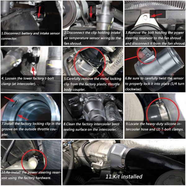 EPMAN Cold Side Intercooler Pipe Upgrade Kit OEM Replacement For Ford 11-16 Inlet Pipe Kit EPAA01G117 EPMAN Cold Side Intercooler Pipe Upgrade Kit OEM Replacement For Ford 11-16 Inlet Pipe Kit EPAA01G117