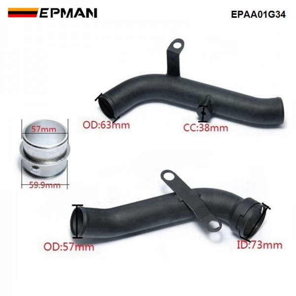 EPMAN Turbo Discharge Pipe Conversion For VW Golf MK5/MK6/GTI /Scirocco /Audi TT/A3 2.0TSI EPAA01G34