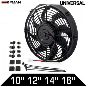 EPMAN 10" 12" 14" 16" Universal Slim Pull Push Racing Electric Radiator Engine Cooling Fan