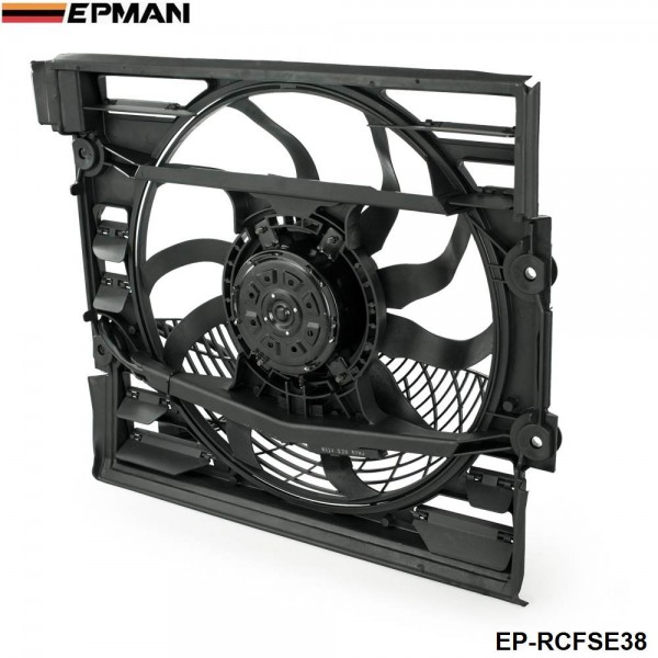 EPMAN - Replacement AC Radiator Condenser Cooling Fan Assembly For BMW E38 7 Series 96-98 64548380774 EP-RCFSE38