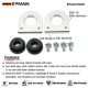 EPMAN Aluminum Radiator Lower Mount Bracket Relocator W/Low Profile Bushings For Mostly Honda EPAA01G241