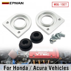 EPMAN Aluminum Radiator Lower Mount Bracket Relocator W/Low Profile Bushings For Mostly Honda EPAA01G241