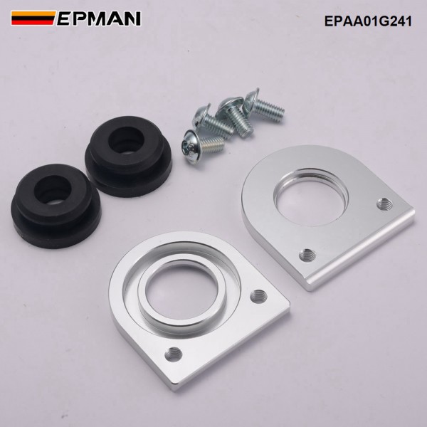 EPMAN Aluminum Radiator Lower Mount Bracket Relocator W/Low Profile Bushings For Mostly Honda EPAA01G241
