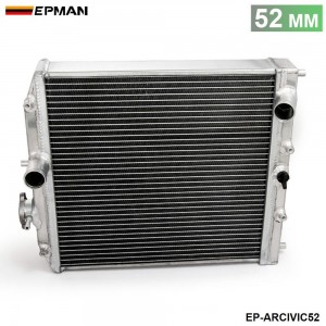 EPMAN Car 3 Rows Full Aluminum Racing Radiator For Honda Civic MT EJ EK DEL SOL EG 92-00 52MM EP-ARCIVIC52