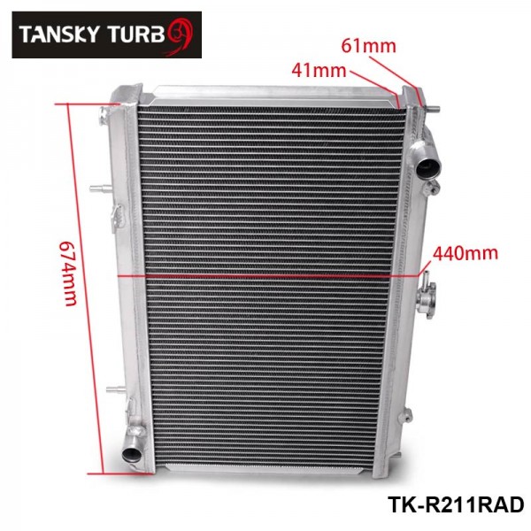 EPMAN Racing MT 2 Row Full Aluminum Radiator For 95-98 Nissan 240SX Silvia S14 SR20 SR20DET TK-R211RAD