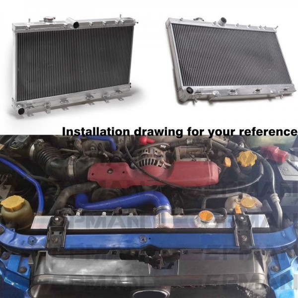 EPMAN 50mm 2 Row Aluminum Radiator For Subaru Impreza Wrx STI GDB GD8 MT 02-07 03 04 05 06 TK-R221RAD EPMAN 50mm 2 Row Aluminum Radiator For Subaru Impreza Wrx STI GDB GD8 MT 02-07 03 04 05 06 TK-R221RAD