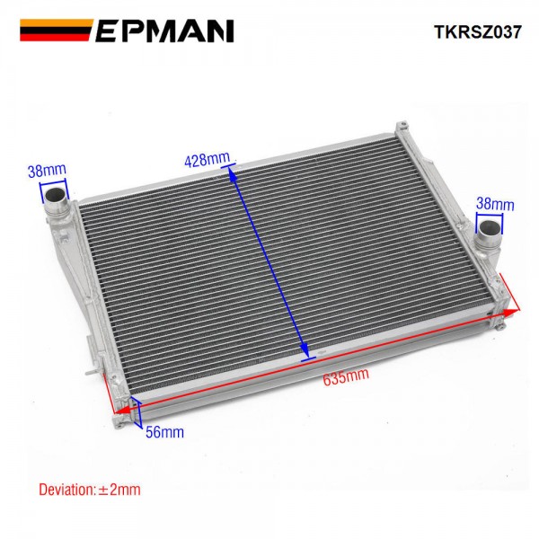 EPMAN Aluminum 2 Row Core Performance Cooling Radiator for BMW E46 3-Series MT 98-06 TKRSZ037 EPMAN Aluminum 2 Row Core Performance Cooling Radiator for BMW E46 3-Series MT 98-06 TKRSZ037