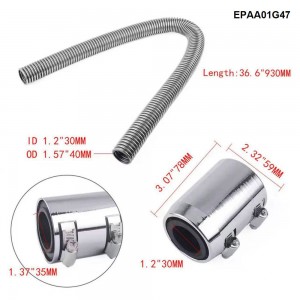 10SETS/CARTON Ultra Radiator Hose 36.6" With 2 End Caps Stainless Steel Radiator Flexible Coolant Water Hose Kit Universal UHR36 EPAA01G47