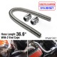 10SETS/CARTON Ultra Radiator Hose 36.6" With 2 End Caps Stainless Steel Radiator Flexible Coolant Water Hose Kit Universal UHR36 EPAA01G47