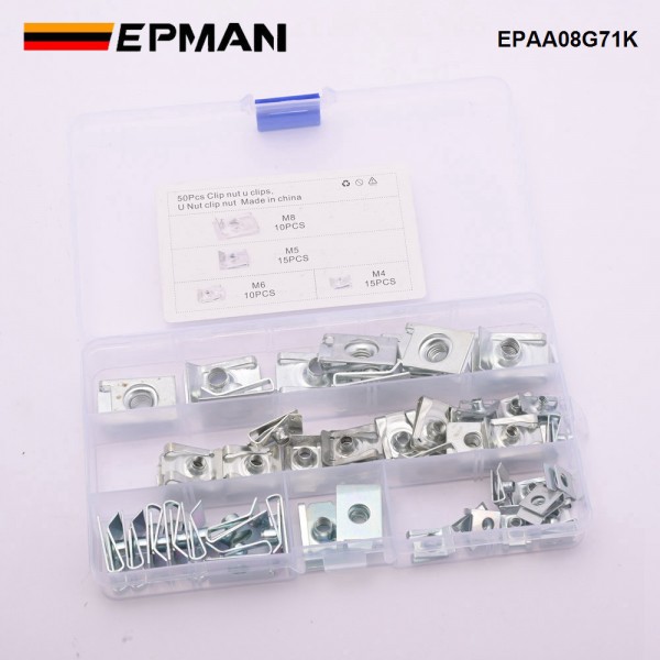 EPMAN 50PCS M4 M5 M6 M8 Spire Clips Lug Nuts Chimney U Nuts Fixings Panel Speed Fasteners EPAA08G71K EPMAN 50PCS M4 M5 M6 M8 Spire Clips Lug Nuts Chimney U Nuts Fixings Panel Speed Fasteners EPAA08G71K