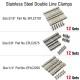 EPMAN Stainless Steel Double Line Clamps Pack of 12 modified Fits Fuel, Air, Electrical, Brake, Lines 