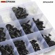 EPMAN 415PCS Plastic Rivets Fastener Fender Bumper Push Pin Clips Fastener Kit EPSLK415F