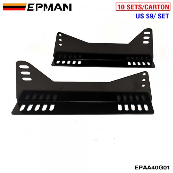 EPMAN Vehicle black Bucket Seat Side Mounts Brackets Modification Universal Car Styling Seat Mounts Brackets EPAA40G01 EPMAN Vehicle black Bucket Seat Side Mounts Brackets Modification Universal Car Styling Seat Mounts Brackets EPAA40G01