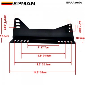 EPMAN Vehicle black Bucket Seat Side Mounts Brackets Modification Universal Car Styling Seat Mounts Brackets EPAA40G01