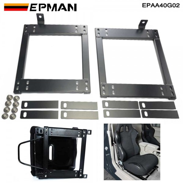EPMAN Vehicle Universal Bottom Mount Steel Bracket Car Accessory Racing Seat Frame Mount Bracket EPAA40G02