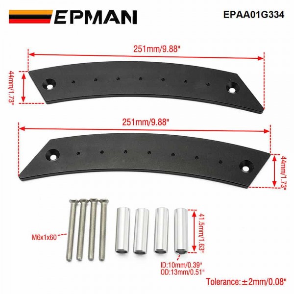 EPMAN 1 Pair Aluminum Interior Door Handles for VW Beetle 1998-2010 Direct Fit EPAA01G334