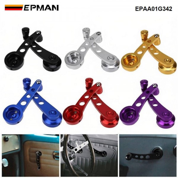 EPMAN Premium Universal Interior Refresh Solution Manual Window Handles for Sedans SUVs Trucks 3 Adapters Included for Instant Compatibility EPAA01G342