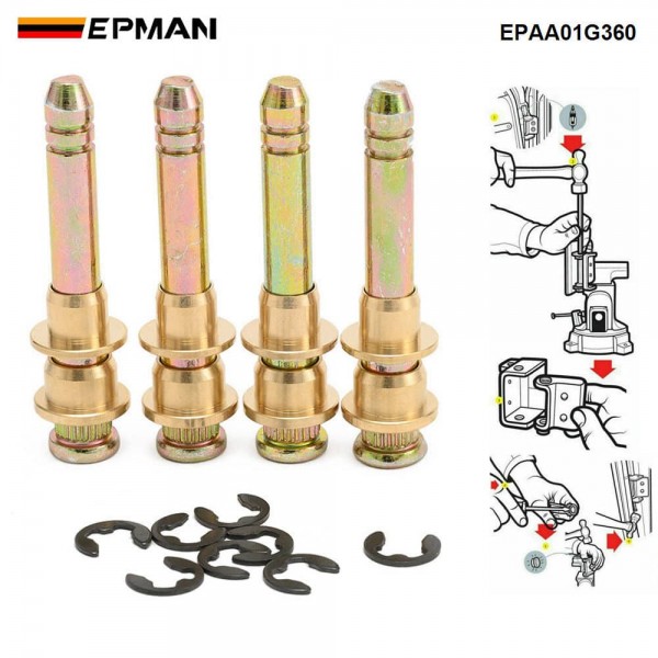 EPMAN Door Hinge Pin & Bushing Repair Kit For Honda Civic Accord CRV CX DX EX SI EG6 B16 D16 EK EPAA01G360