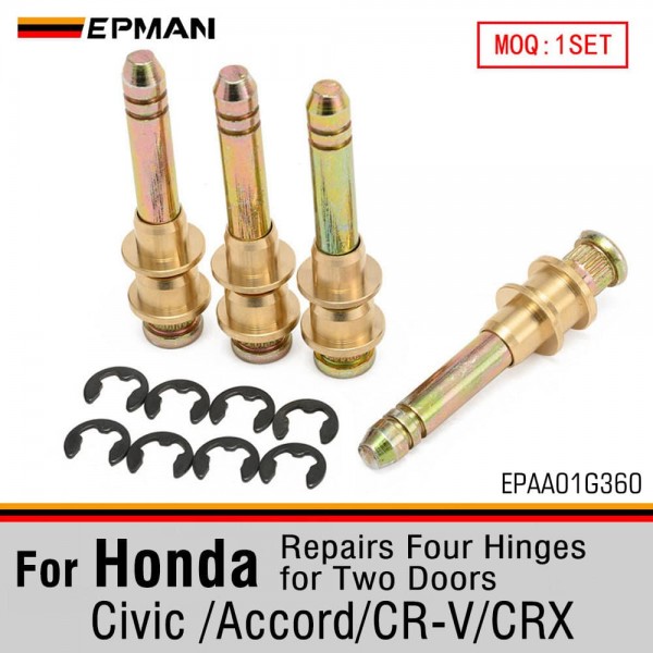 EPMAN Door Hinge Pin & Bushing Repair Kit For Honda Civic Accord CRV CX DX EX SI EG6 B16 D16 EK EPAA01G360