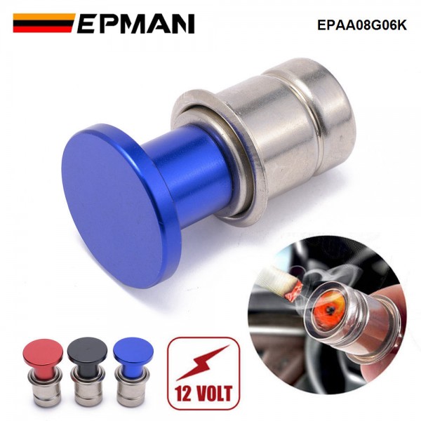 EPMAN Universal Sports 12 Volt Push Button Design Car Cigarette Lighter Plug Cover EPAA08G06K