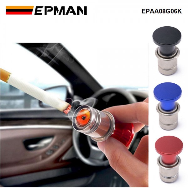 EPMAN Universal Sports 12 Volt Push Button Design Car Cigarette Lighter Plug Cover EPAA08G06K