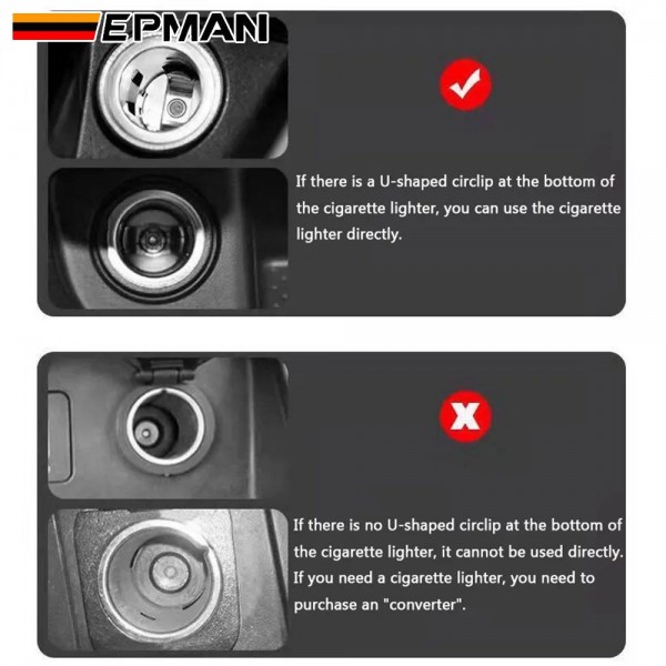 EPMAN Universal Sports 12 Volt Push Button Design Car Cigarette Lighter Plug Cover EPAA08G06K