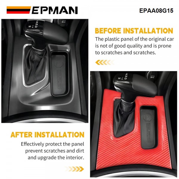 EPMAN 30SETS/CARTON Carbon Fiber Central Control Gear Shift Panel Trim Fit For Dodge Charger 2015+ EPAA08G15-30T EPMAN 30SETS/CARTON Carbon Fiber Central Control Gear Shift Panel Trim Fit For Dodge Charger 2015+ EPAA08G15-30T